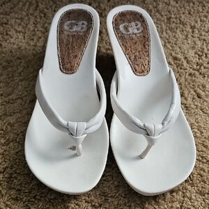 Gianni Bini White Thong Sandals
